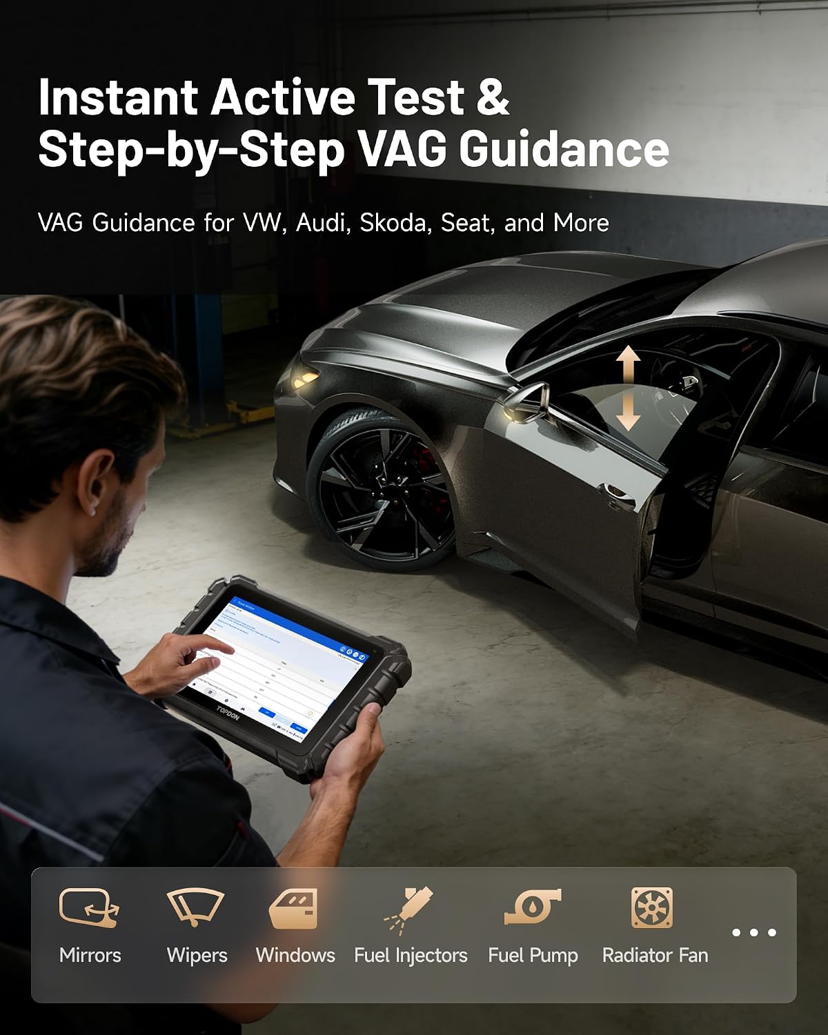TOPDON ONE 10.1" Bidirectional OBD2 Scanner with J2534 Pass-Thru 900L-DGR